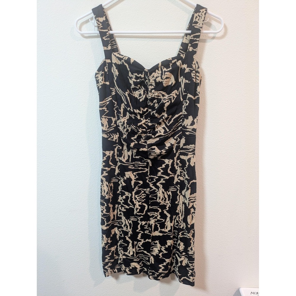 Marc By Marc Jacobs Dress Womens XS Blue Geometric Ruched Sheath Tank Party $248